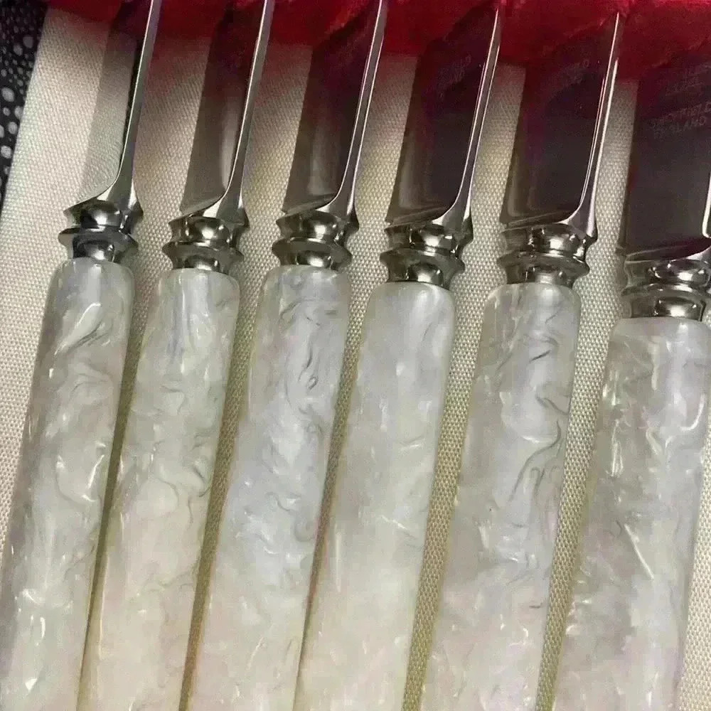 Vintage
PREMIER CUTLERY CMPY Genuine Mother of Pearl Stainless Steel knife set - Picture 13 of 16